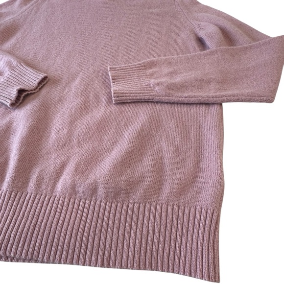 H&M‎ Wool Blend Oversized Pink Crewneck Pullover Fisherman Sweater, M - Picture 5 of 10